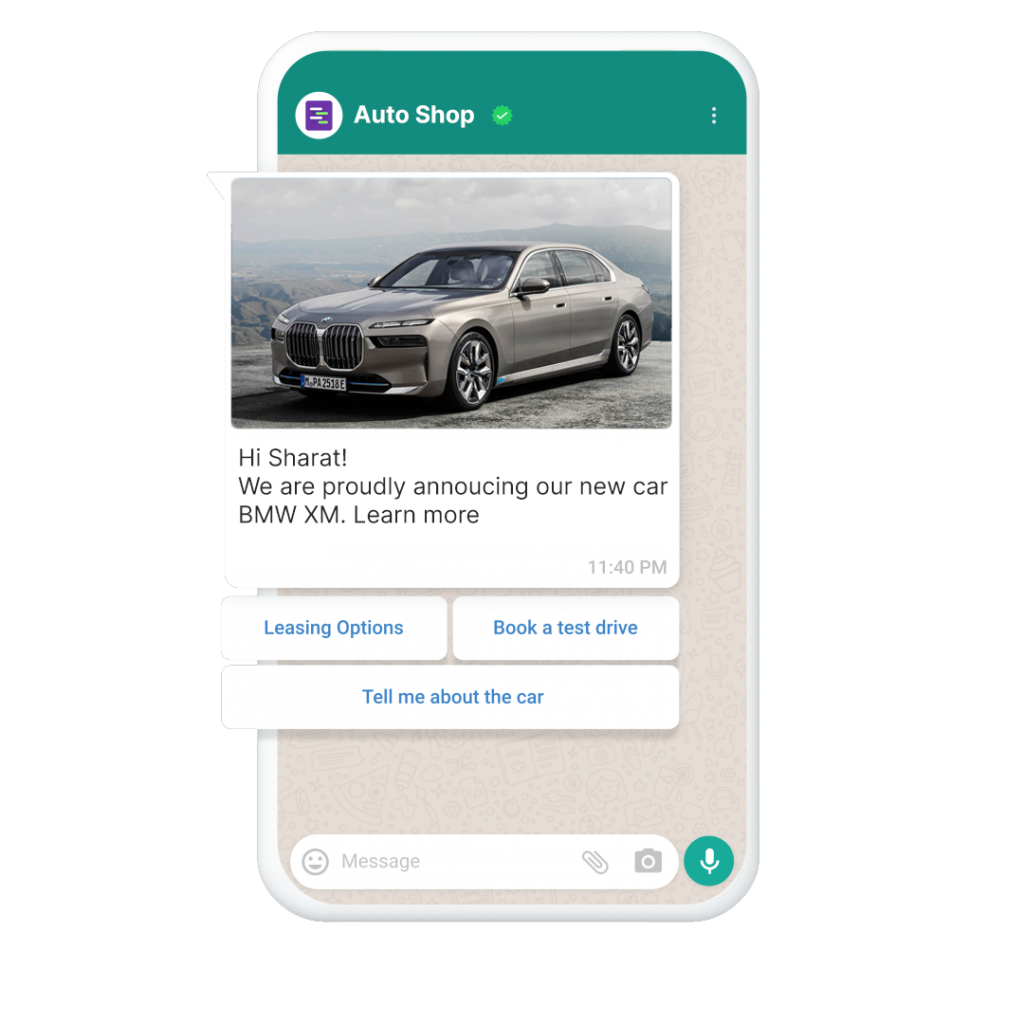 whatsapp marketing chatbot